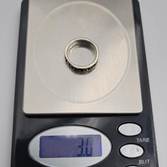 Size 6 Sterling Silver Dark Style Moon And Stars Ring A2603 - Picture 7 of 7